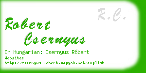 robert csernyus business card
