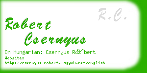 robert csernyus business card